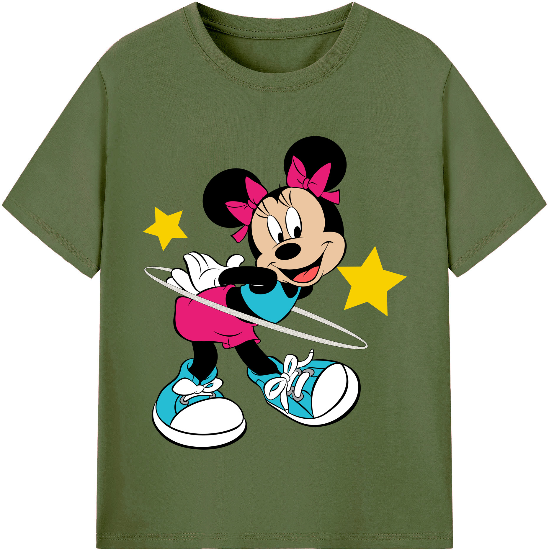 （画像用） ミッキーマウス Mickey Mouse 綿100％半袖Tシャツ（フロントプリント）